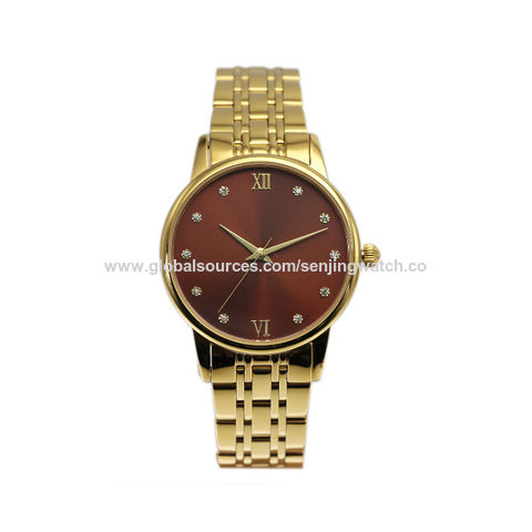 Buy Wholesale China Shenzhen Wholesale Diamond Luxury Stainless Steel Wood  Quartz Women Watch & Quartz Watch at USD 22.2