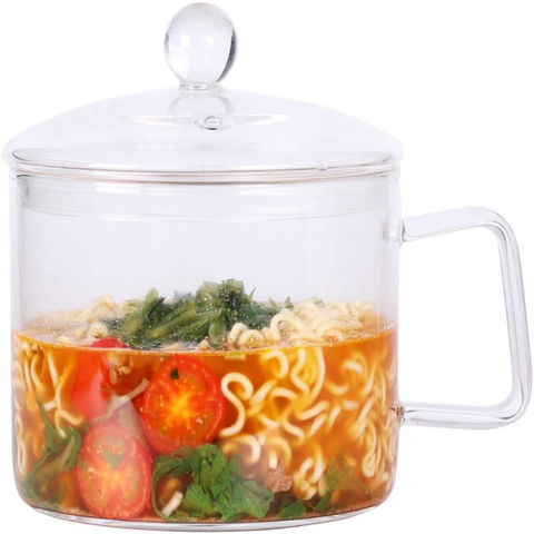 China big size transparent clear pyrex glass cooking pot with