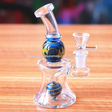 Buy China Wholesale Small Pipes Glass 15cm Colorful Ash Catcher Recycler  Glass Bong Hand Blown Colorful Small Hookahs & Small Pipes Glass $19.91