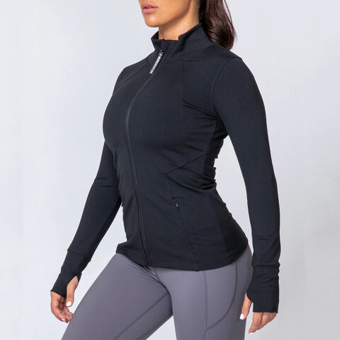 Compre Custom Lulu Estilo Sports Jacket Gym Yoga Wear Trabalhar Fora  Mulheres Zip Fitness Jacket e Zip Jaqueta De Fitness de China por grosso  por 14.8 USD
