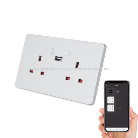 British standard remote control socket 13A switch wireless through the wall  con