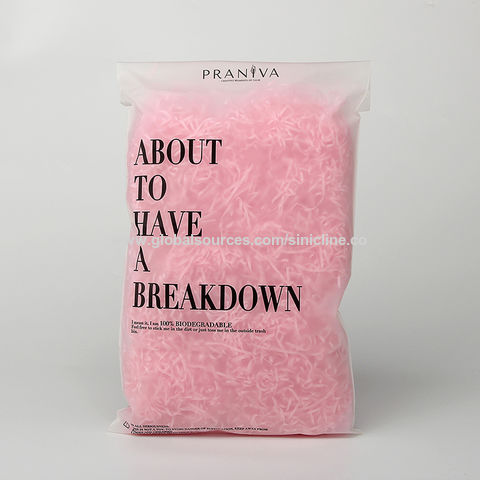 Printed Corn Starch Pink Biodegradable Trash Bag