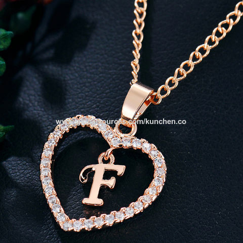 Fashion Custom Heart Initial Rhinestones Letter Name Choker Necklace For Women Pendant Jewelry Necklaces Custom Necklace Fashion Necklace Buy China Rhinestone Necklaces On Globalsources Com