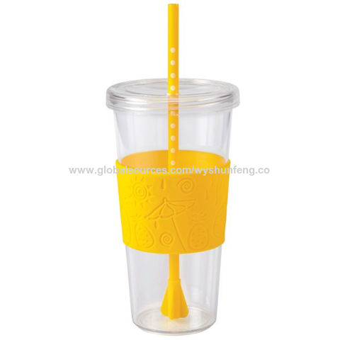 Tumbler with Straw and Lid Bulk Water Bottle Iced Coffee Travel