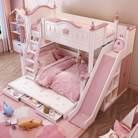 Low Bed Girl Castle Multi Function Bunk, Castle Bunk Beds For Girls