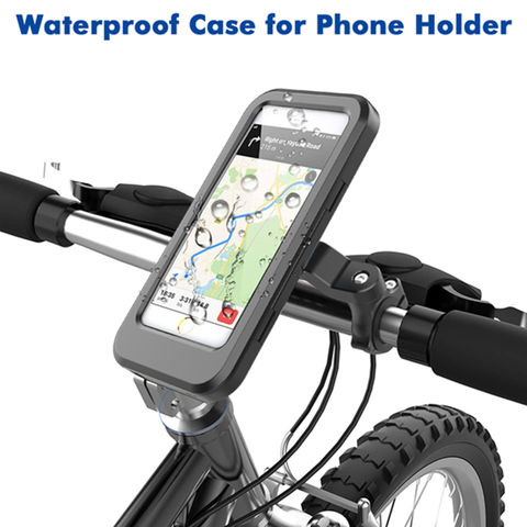 A Waterproof Phone Holder Bag for Bicycle and Motorcycle 360-degree Rotation Bike Storage Bag with Navigation Rack Phone Stand
