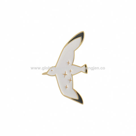 Buy Wholesale Taiwan Oem Pin Simple Seagull Design Metal Badge & Oem Pin  Badge at USD 0.25