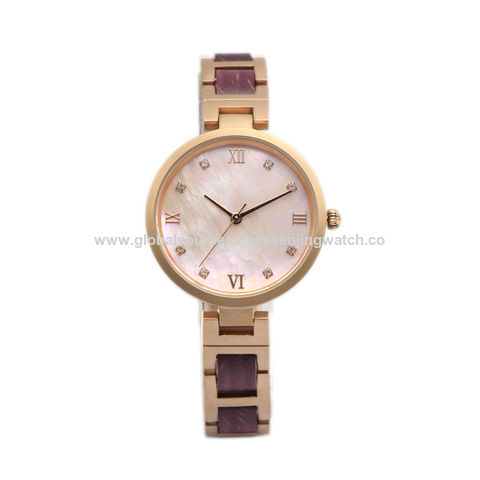 Buy Wholesale China Shenzhen Wholesale Diamond Luxury Stainless Steel Wood  Quartz Women Watch & Quartz Watch at USD 22.2