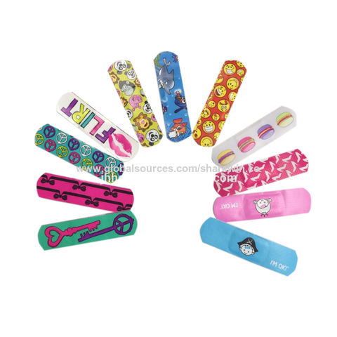 Buy Wholesale China Custom Different Shape Color Printed Cartoon Band Aid  Waterproof Wound Adhesive Plaster & Band Aid,plaster,wound Adhesive Plaster  at USD  | Global Sources