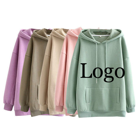 Popular Custom Made Essentials Embroidery Logo Plain Pullover Colorful Fleece Hoodies Women Hoodie