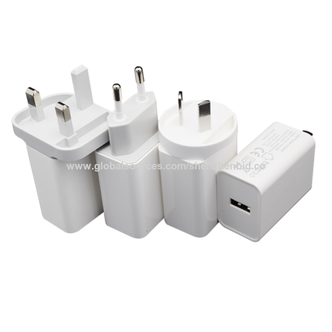 5V 2A USB wall mount mobile phone charger adapter with ETL FCC CE KC ...