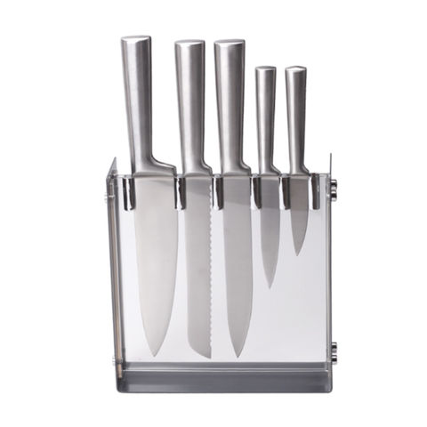 Top Quality 5pcs PP Handle With Acrylic Stand Coating Non-stick Color  Kitchen Knife Set - Buy Top Quality 5pcs PP Handle With Acrylic Stand  Coating Non-stick Color Kitchen Knife Set Product on