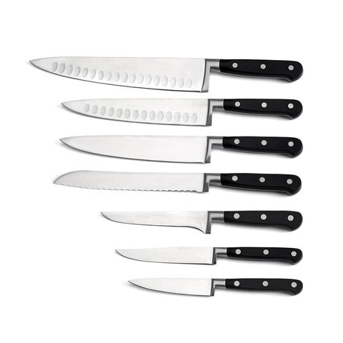 Wholesale 7 Piece Master Chef Cutlery Set W/ Board SILVER