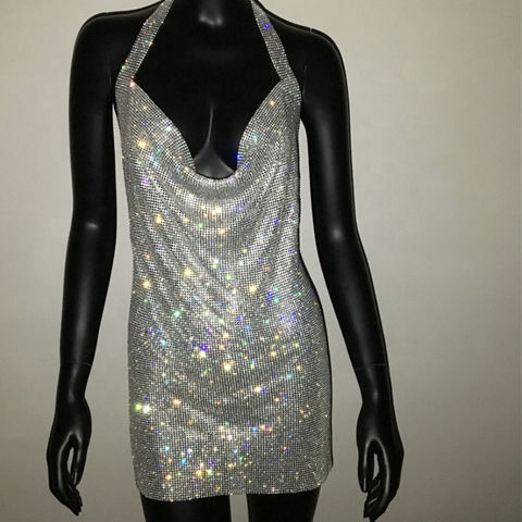 diamond mesh dress