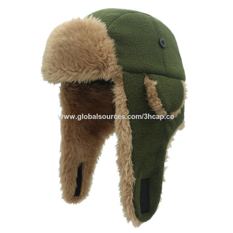 Croogo Unisex Trapper Hat Fleece Winter Warm Trooper Ski Hat Visor Ear Flap Hat Bomber Russian Ushanka Cap 