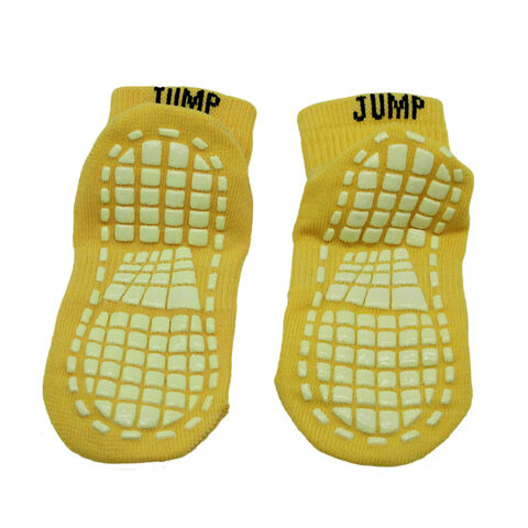 Wholesale Children Adults Yoga socks Jump Trampoline Sports Grip sock Non  Slip Socks for Parent and kids Indoor home Silicone sole floor sox
