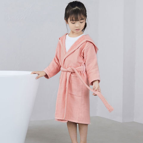 Girls Bathrobes Toddler Kids Hooded Robes Flannel Sleepwear for Kids Girls 