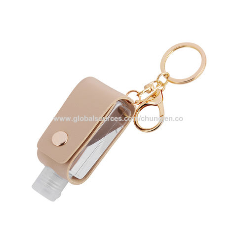 Pastic Container Keychain Travel Bottle with High Class Keychain, custom logo keychain EDC ...