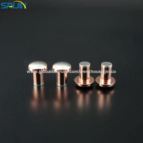 China ROHS approved Trimetal silver contact rivet,silver Trimetal ...