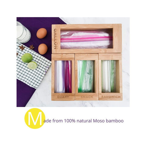 Buy Wholesale China Ziplock Organizer,bamboo Wood Food Bag Storage