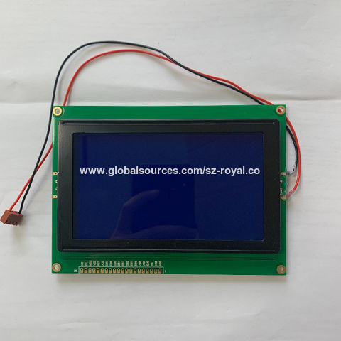 122X32 Graphic LCD Module | STN- Blue Display with Side White Backlight and  Pin Header