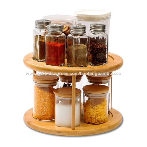 Buy Wholesale China Cheap Bamboo Lazy Susan 2 Tier Spice Rack Organizer ...