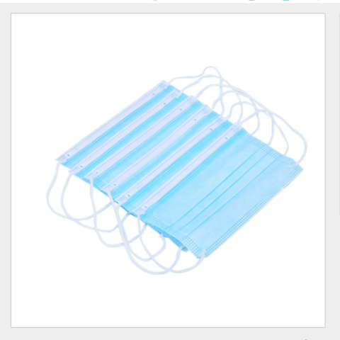 Mascarilla protectora desechable, máscaras transpirables de 3 caras con ganchos, con tela soplada por fusión (azul 50)