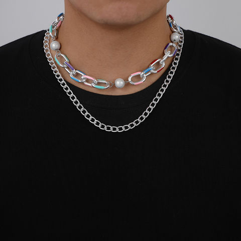 Chunky Pearl Necklace for Men 