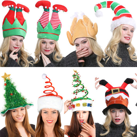 2021 Christmas Hat Plush Elf 