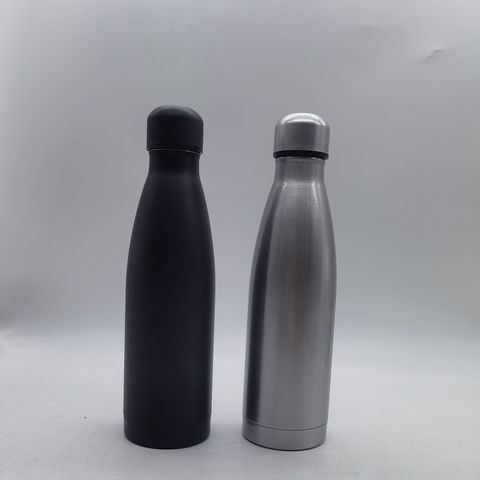 Water flask stainless steel in cool matt colours Dbl Wall Vacuum Insulated 500ml 