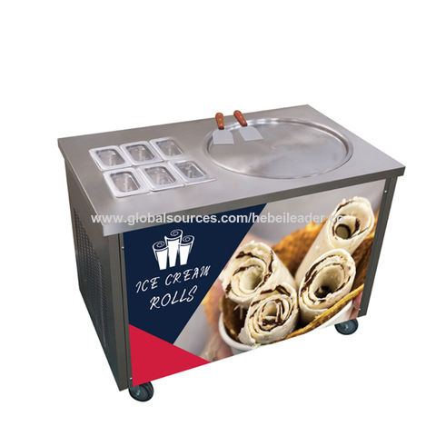 Buy Wholesale China Stainless Steel Clean And Healthy Fried Ice Cream  Machine Roll Ice Cream Machine & Roll Ice Cream Machine at USD 800