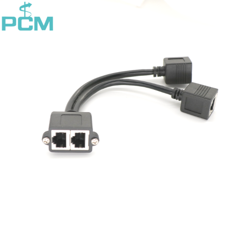 Vente en gros câble adaptateur de répartiteur Ethernet RJ45 3