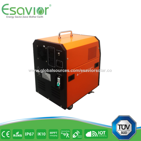 ESAVIOR Chargeur de Batterie 3 Étapes 300W Onduleur de Système d'Énergie Solaire Portable Hors Réseau