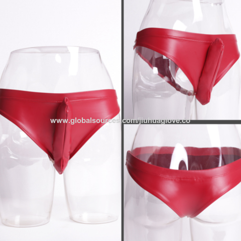  Latex Panties Crotchless for Women Rubber Brief Shorts