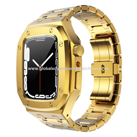 Metal watch case for apple watch series 7 41mm 45mm Customized stainless  steel watch band case set, watch case stainless steel 41mm watch case watch  case - Buy China for apple watch