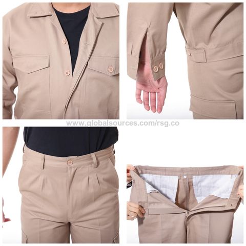 Compre Traje De Trabajo De Seguridad Protectora De Color Caqui 65% Poliéster  35% Algodón Para Trabajador De Construcción y Seguridad Protectora Desgaste  Del Trabajo de China por 4.99 USD