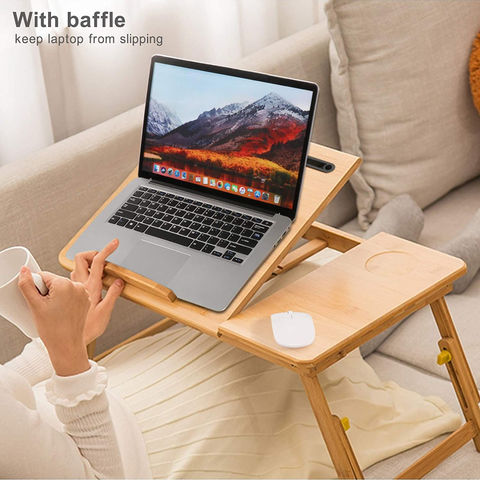 Buy Wholesale China Bamboo Laptop Bed Tray Desk Fits Up To 15.6