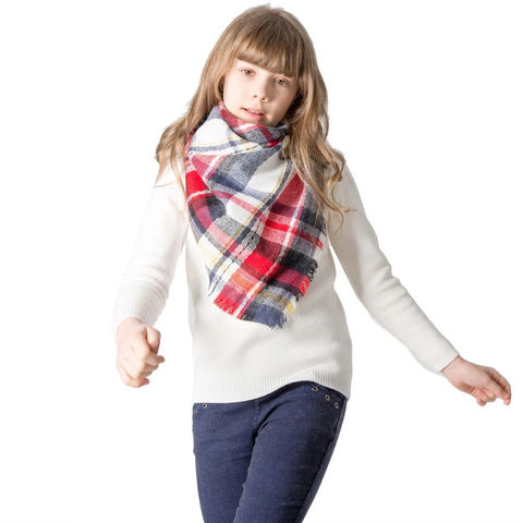 Kids Scarf Fallen Leaves Scarves Winter Warm Shawl Wrap For Young People