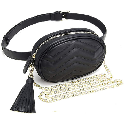 China Custom Quilted Leather Fanny Pack Women Crossbody Belt Bag Supplier  Manufacture and Factory