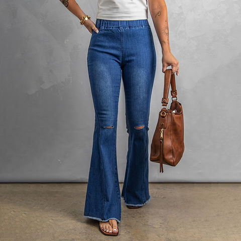 Jeans denim elásticos de cintura alta para mujer pantalones vaqueros para  mujer - China Jeans y pantalones precio