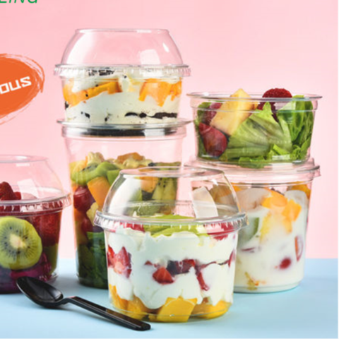 25oz Travel Fruit Cups With Fork & Lid - Leakproof Snack Containers For Car