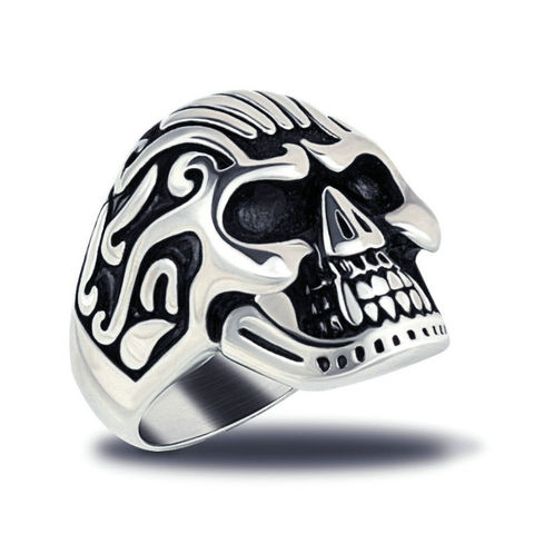 Buy Wholesale China Big Ring Rings For Men Silver Skull Rings Silver ...