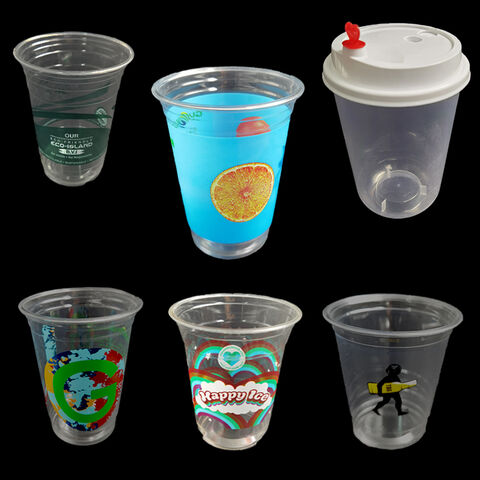 Plastic cups and reusable cup vending, printed and coloured cups