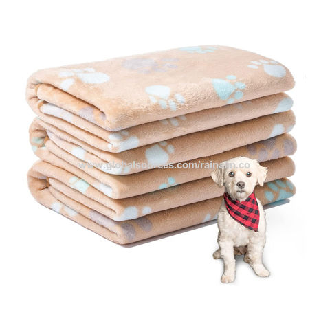Small Soft Flannel Fleece Print Custom Pet Cat Dog Blanket Personalized Gifts 