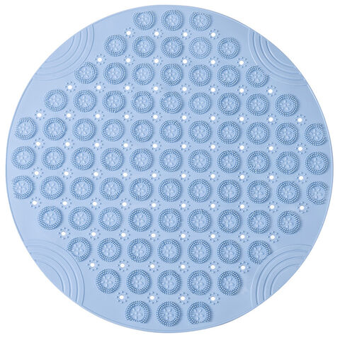 Tapete de Banho de PVC Redondo Antiderrapante de Secagem Rápida com Ventosas para Massagem de Pés for sale at factory direct price