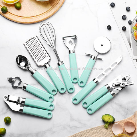 19-in-1 Kitchen Tool And Knife Set With Block, Including 9pcs Silicone  Cooking Utensils Set, 5pcs Sharp Stainless Steel Chef Knives, Scissors,  Whisk, Tongs And Cutting Board (dark Green)