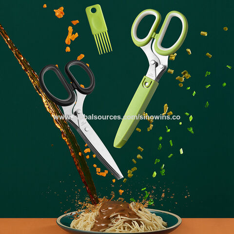 Buy Wholesale China Herb Scissors Set With 5 Blades And Cover -  Multipurpose Kitchen Chopping Shear Kitchen Gadge & Kitchen Scissors at USD  1.76