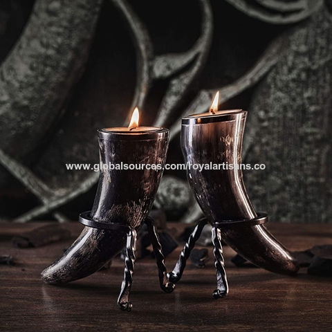 Votive Candle holder made from Water shops Buffalo Horn and Sterling Silver