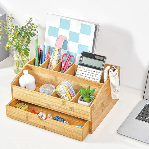 Buy Wholesale China Bamboo Desk Organizer 4 Tier Desktop Drawer