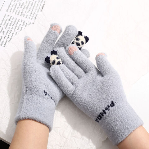 Luvas de Inverno Personalizadas para Crianças com Ecrã Tátil - Luvas de Tricô Bonitas para Meninas no Atacado for sale at factory direct price